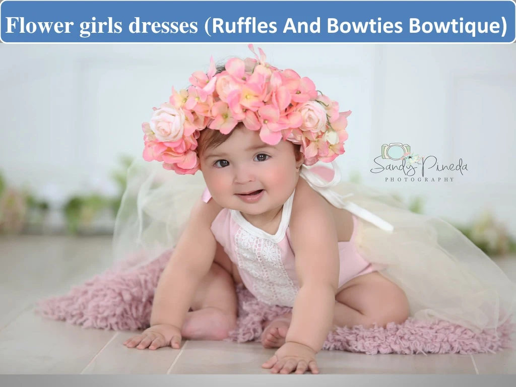 flower girls dresses ruffles and bowties bowtique
