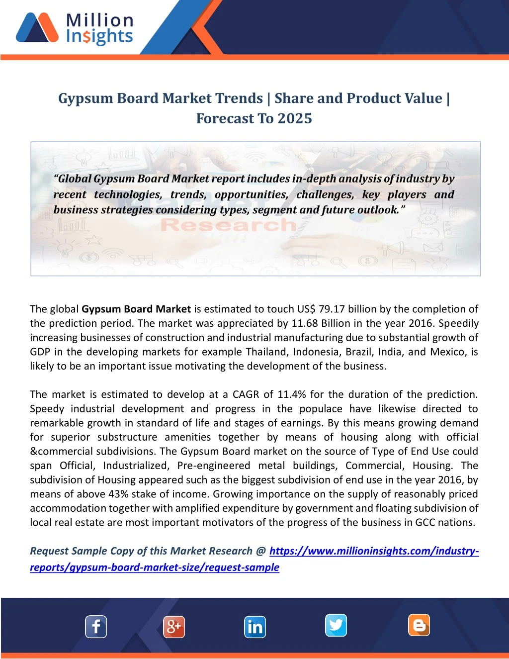 gypsum board market trends share and product