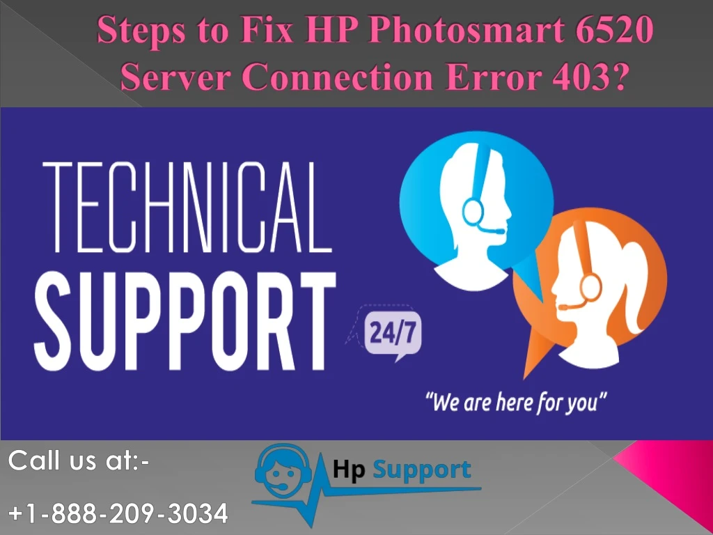 steps to fix hp photosmart 6520 server connection error 403