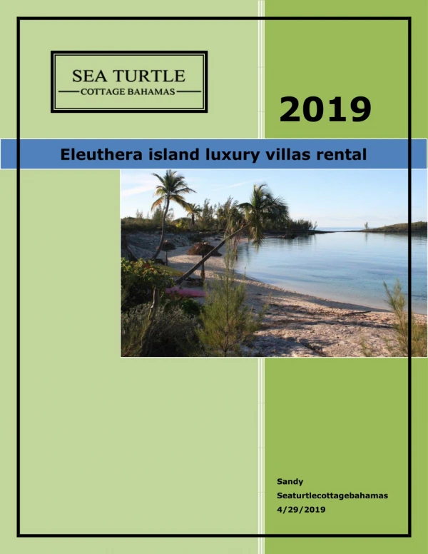 Eleuthera island luxury villas rental