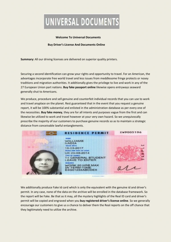 Buy fake passport online