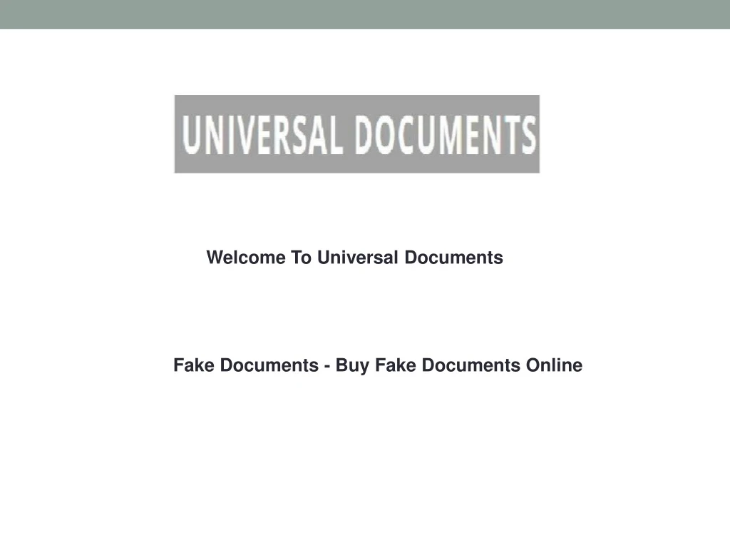 welcome to universal documents