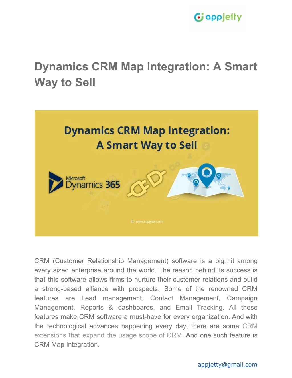 dynamics crm map integration a smart way to sell