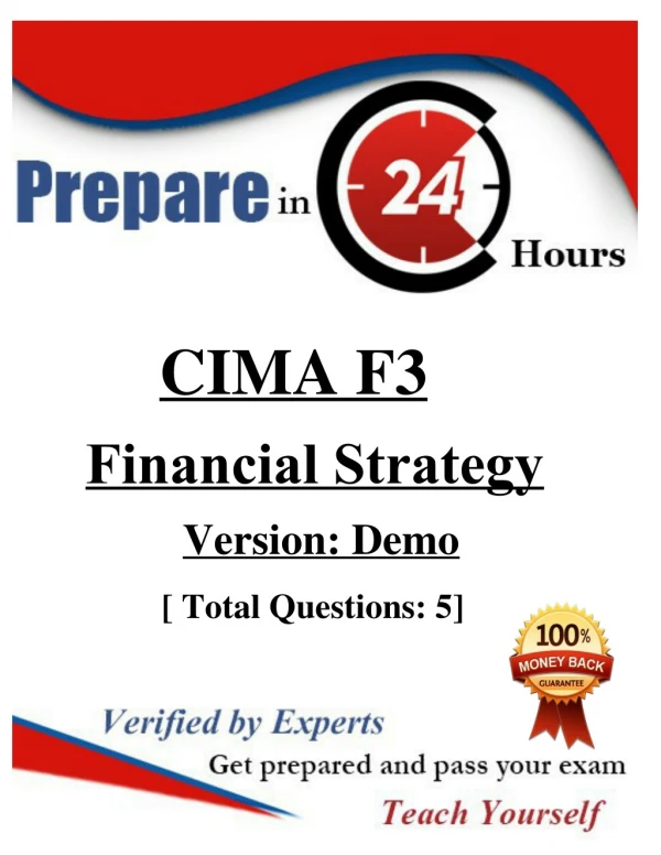 Your Success Is Just a Few Phases Gone If You Prepare From CIMA F3 Study Guide