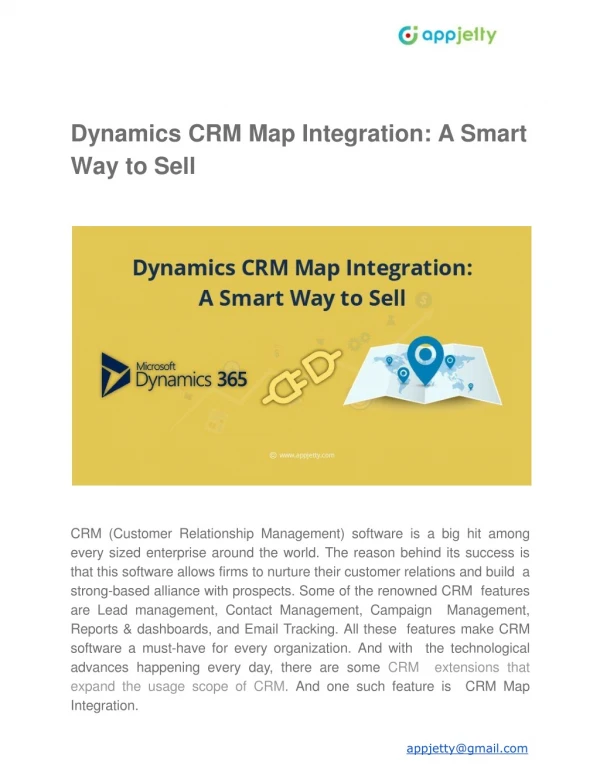 Dynamics CRM Map Integration: A Smart Way to Sell