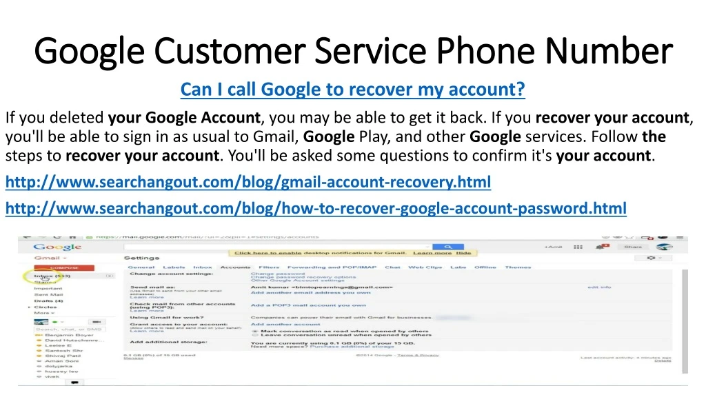 google customer service phone number