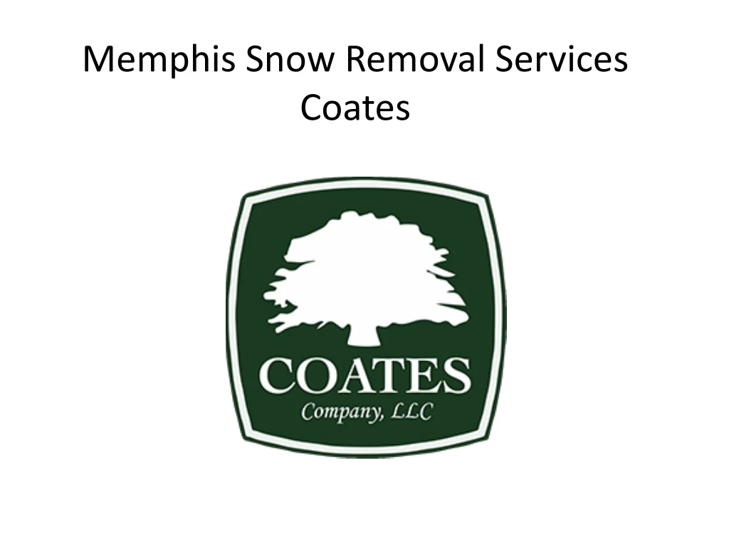 memphis snow removal services coates