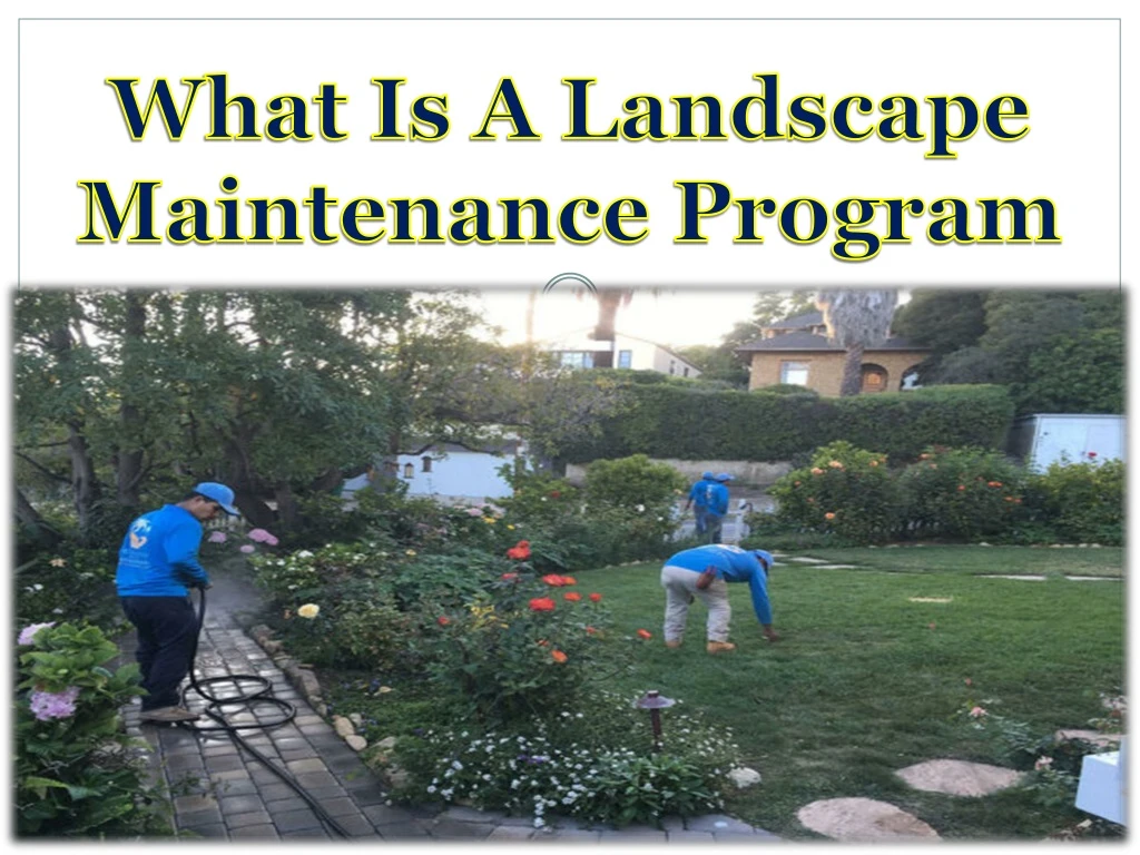 what is a landscape maintenance program