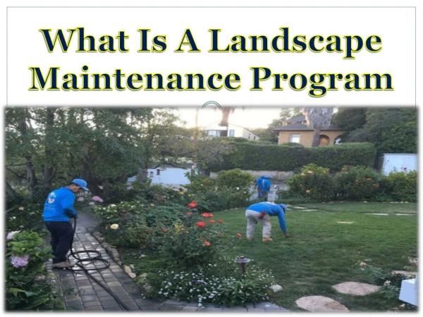 What Is A Landscape Maintenance Program