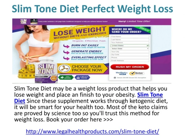 Slim Tone Diet Perfect Weight Loss Supplement In 2019