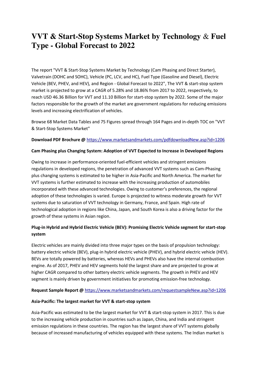 vvt start stop systems market by technology fuel