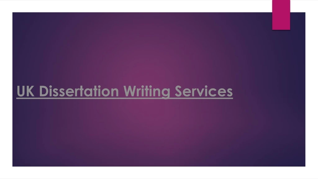 uk dissertation writing services