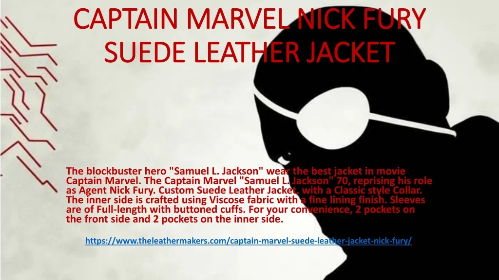 captain marvel nick fury suede leather jacket