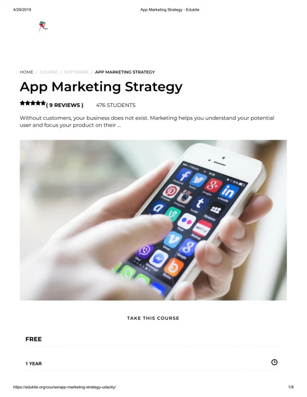 App Marketing Strategy - Edukite