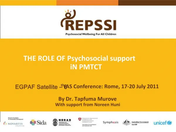 THE ROLE OF Psychosocial support iN PMTCT