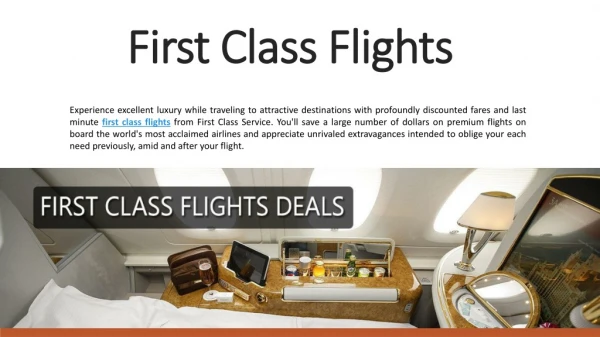 Get Best Deal in First class flights with Airlines Help Desk