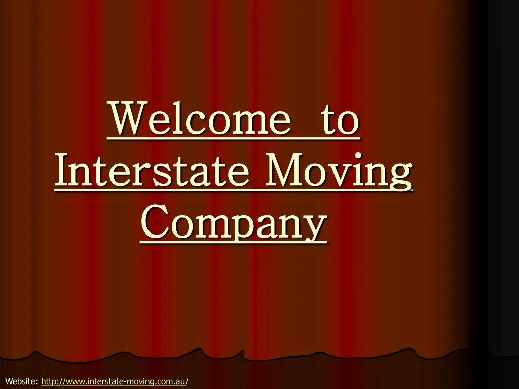 welcome to interstate moving company