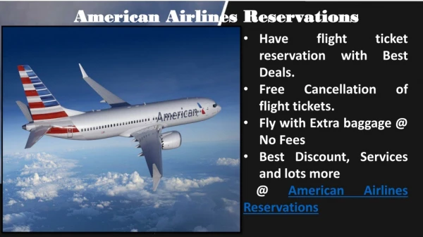 American Airlines Reservations deals and offers - 2019