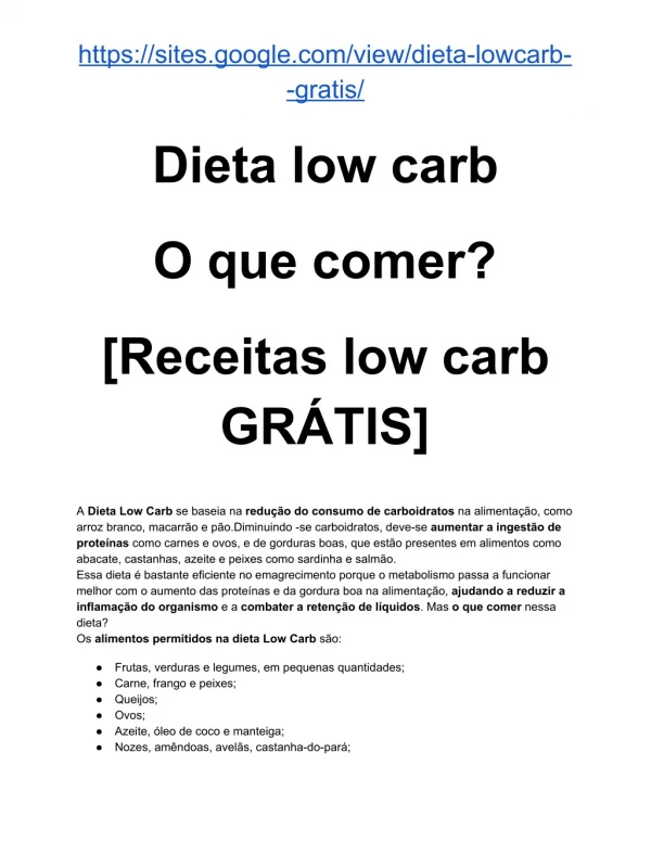Dieta low carb O que comer? [Receitas low carb GRÁTIS]