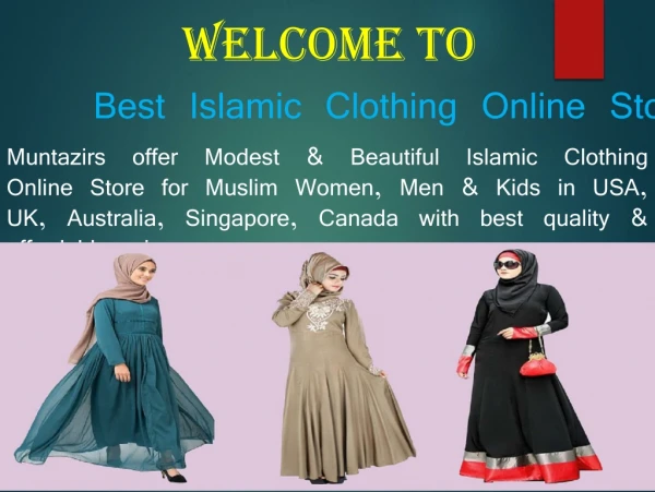 Modest Islamic Clothing Online Store for Women in USA