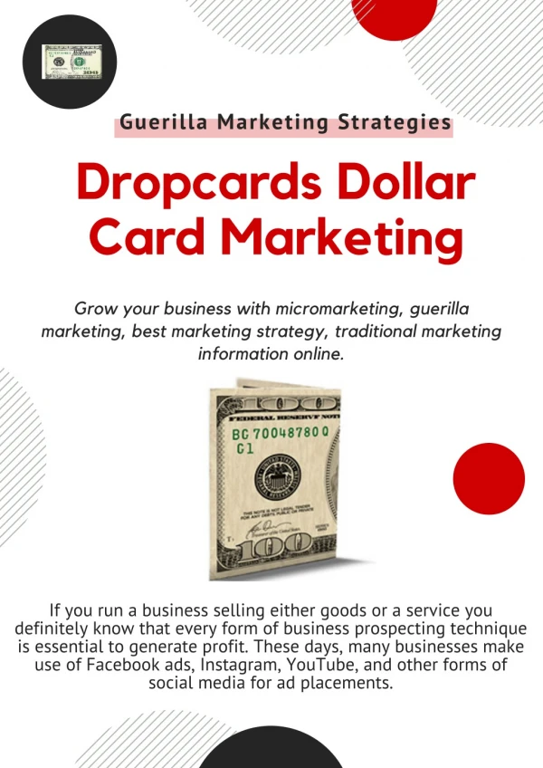 Complete Guidelines To Do Dropcards Marketing | Guerilla Marketing Strategies
