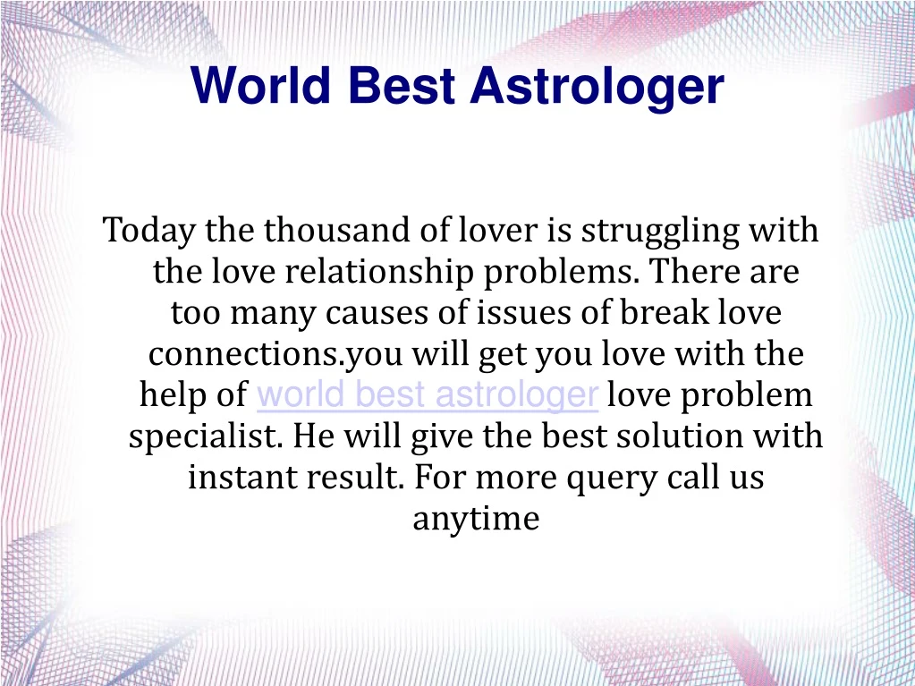 world best astrologer
