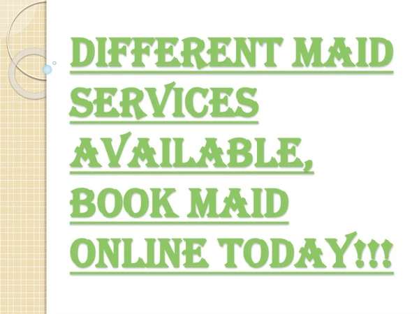 Saves your Time with Book Maid Online