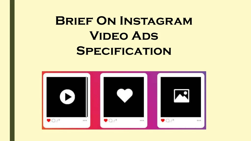 brief on instagram video ads specification