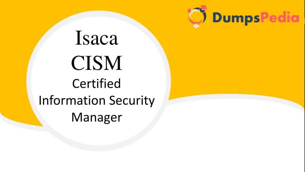 isaca cism certified information security manager