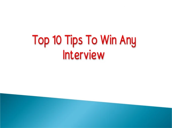 Selling Yourself in Your Interview