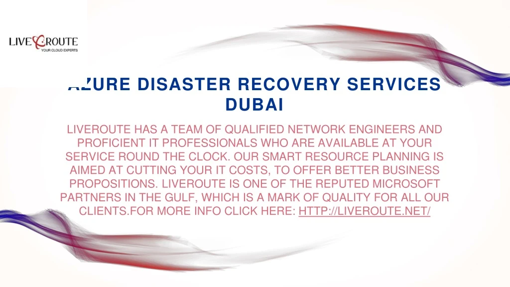azure disaster recovery services dubai