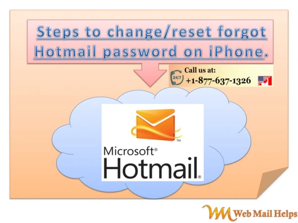 Steps to change/reset forgot Hotmail password on iPhone:-