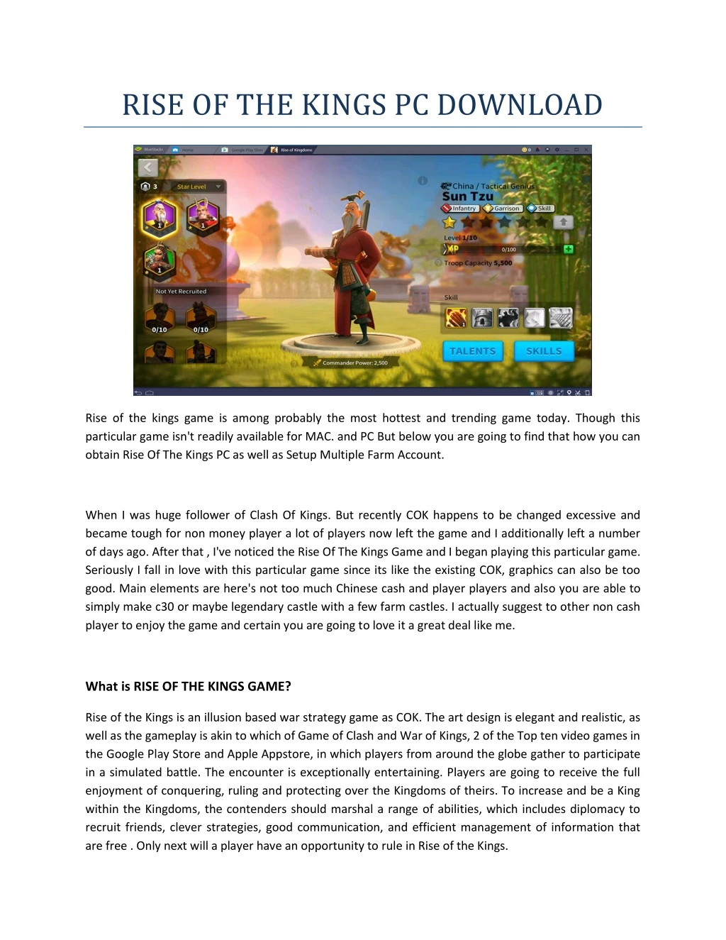 rise of the kings pc download
