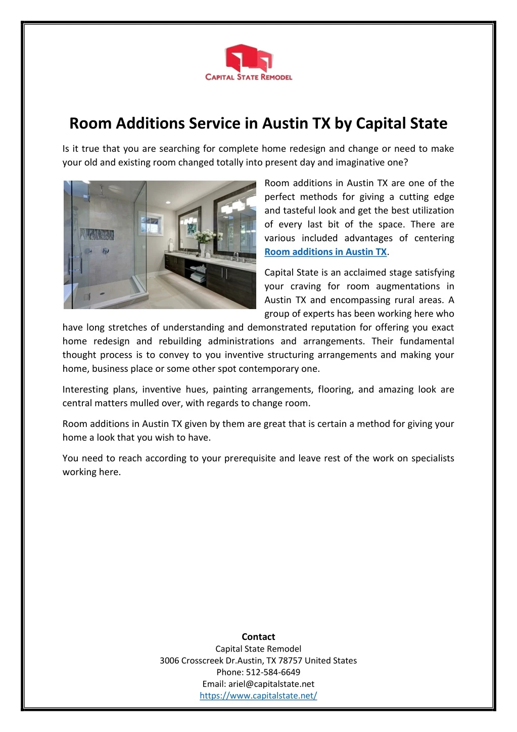 room additions service in austin tx by capital