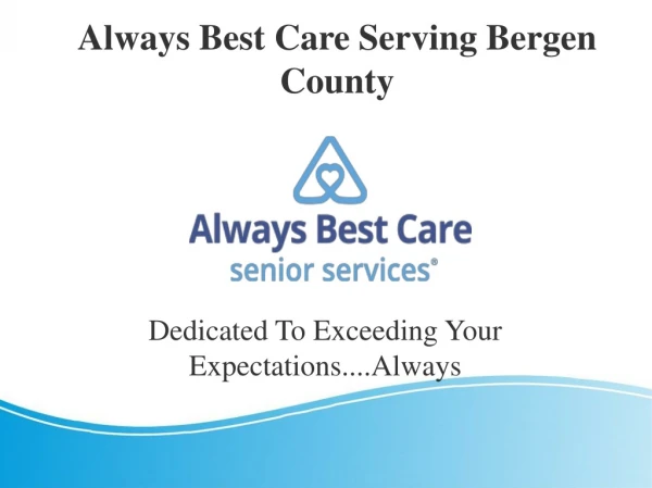 Assisted living facilities Bergen County - Always Best Care