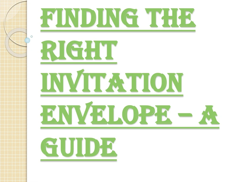 finding the right invitation envelope a guide