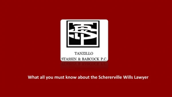 What all you must know about the Schererville Wills Lawyer