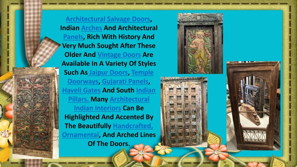 architectural salvage doors indian arches