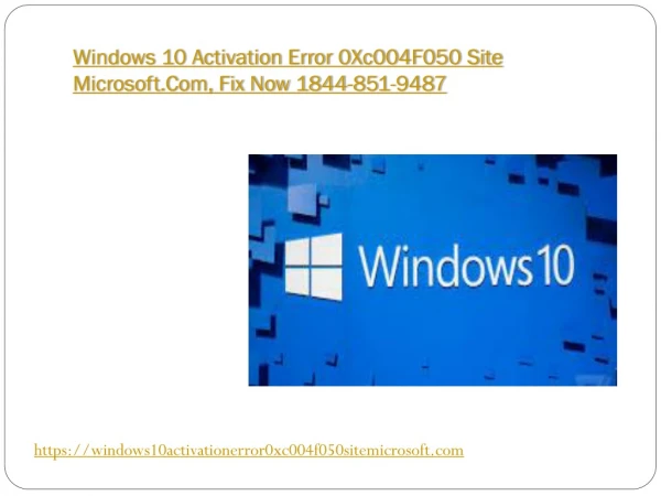 Windows 10 Activation Error 0xc004f050 site Microsoft.com