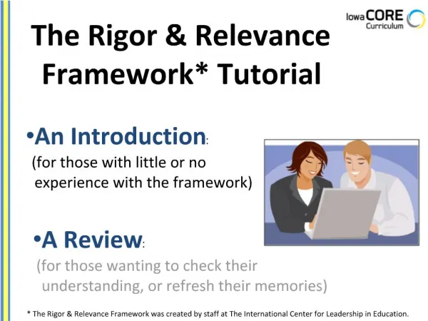 The Rigor Relevance Framework Tutorial