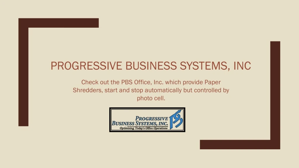 progressive business systems inc