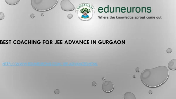 Best Coaching For JEE ADVANCE in Gurgaon