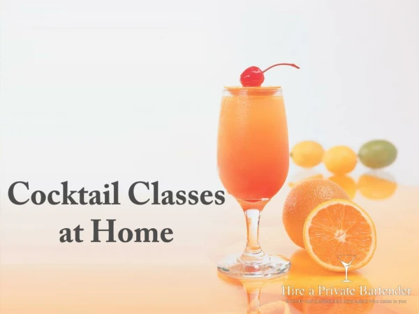 Cocktail Making Classes At Home