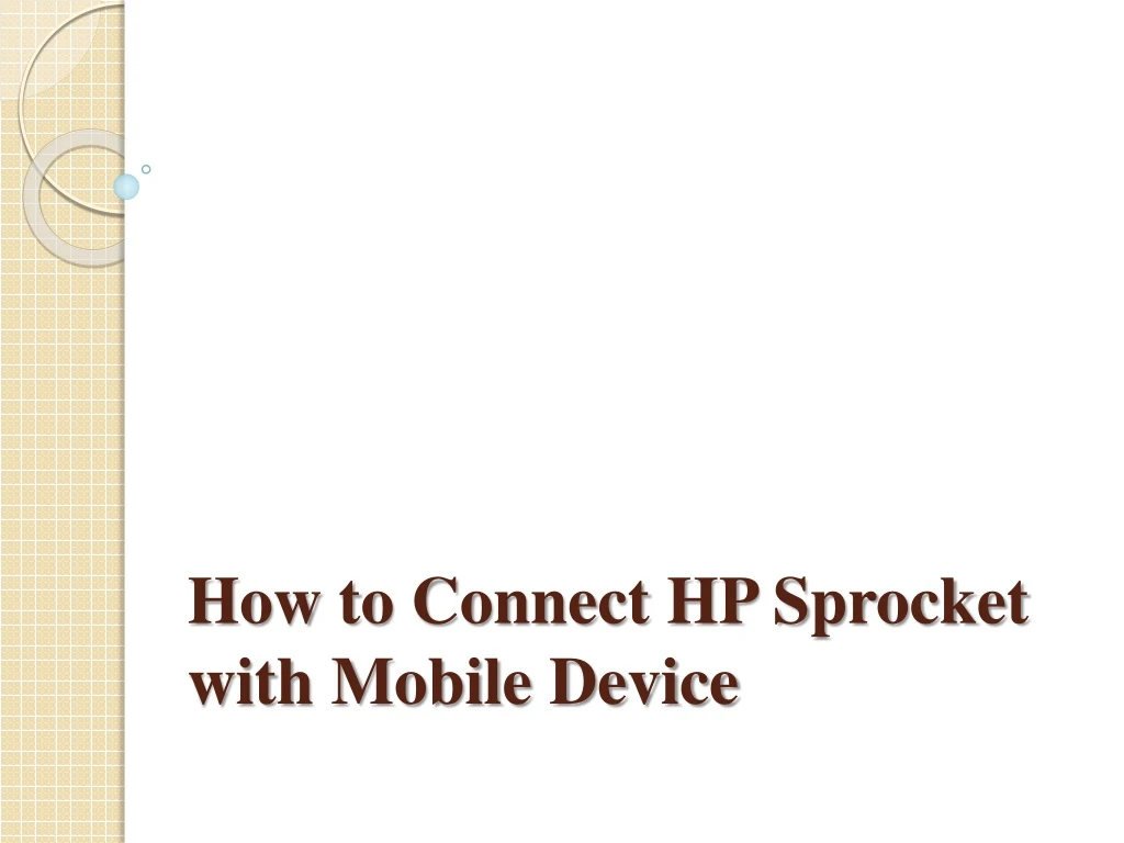 how to connect hp sprocket with mobile device