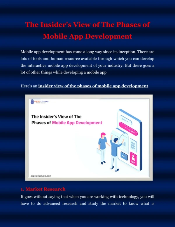The Insider's View of The Phases of Mobile App Development