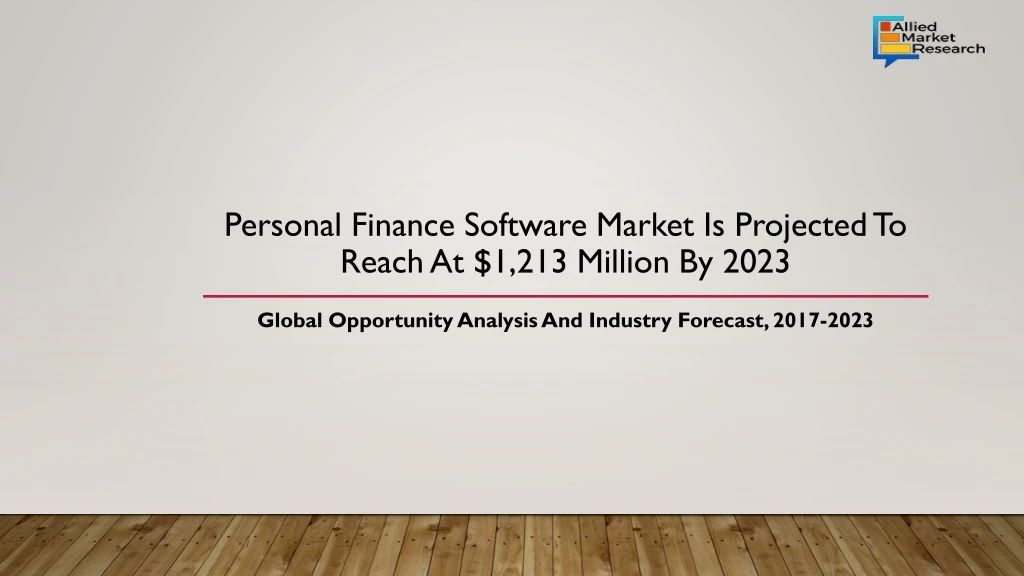 personal finance software market is projected to reach at 1 213 million by 2023