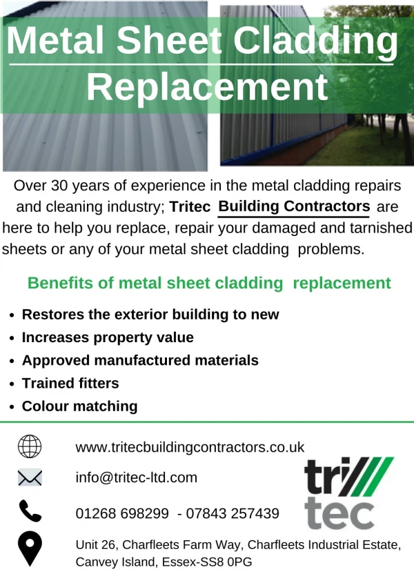 Metal Sheet Cladding Replacement