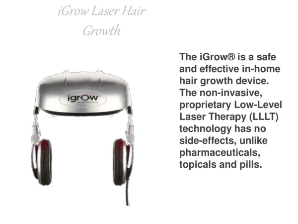 Looking for Treat Male Hair Loss through Laser treatment by Igrow lasers