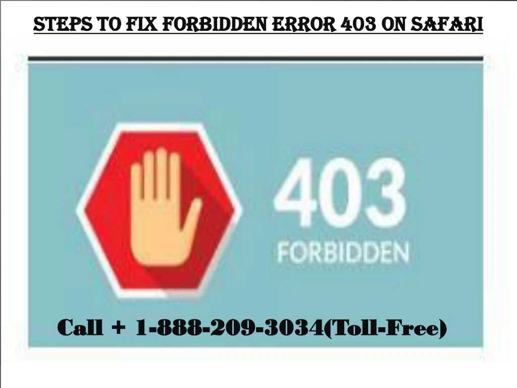 steps to fix forbidden error 403 on safari steps