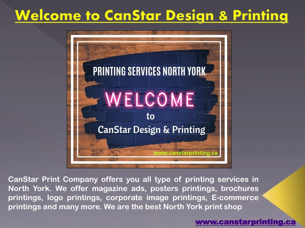 welcome to canstar design printing